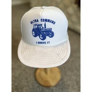 Vtg Ford Ultra Command Tractor Hat Farm Trucker Style Snapback Cap I Drove It